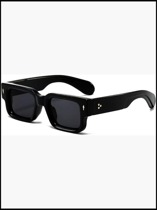 Square Thick Frame Sunglasses Chunky Rectangle Composite